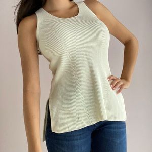 Athleta White Knit Tank Top